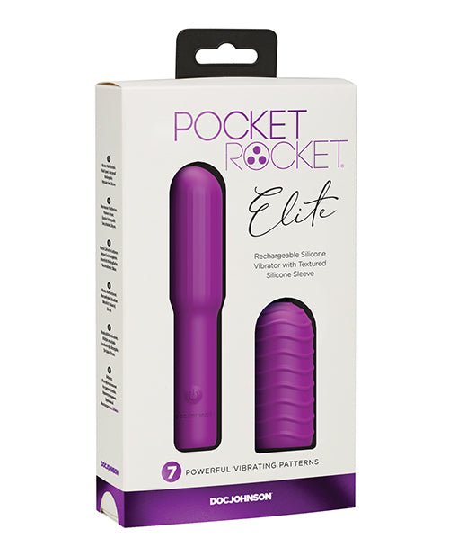 Pocket Rocket Elite Rechargeable w/Removable Sleeve - Purple | Shop Lowest Prices at fonlove.shop