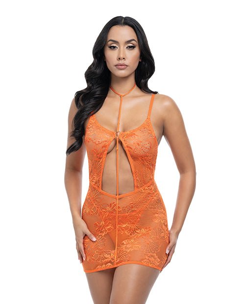 Presley Lace Babydoll w/G - String 2 pc Set - Dragon Fire Orange S/M | Shop Lowest Prices at fonlove.shop