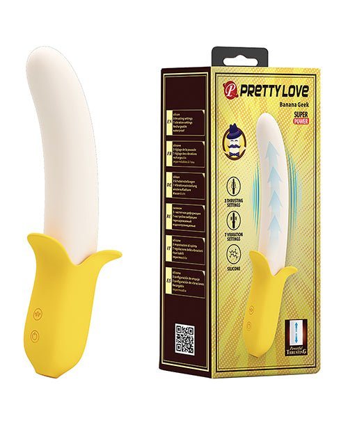 Pretty Love Banana Geek Thrusting Vibrator - Yellow | Shop Lowest Prices at fonlove.shop