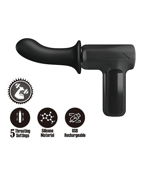 Pretty Love DJ Doctor Thrusting Gun Massager - Black | Shop Lowest Prices at fonlove.shop