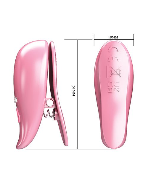 Pretty Love Leaf Wireless Vibrating Nipple Clamps - Pink | Shop Lowest Prices at fonlove.shop