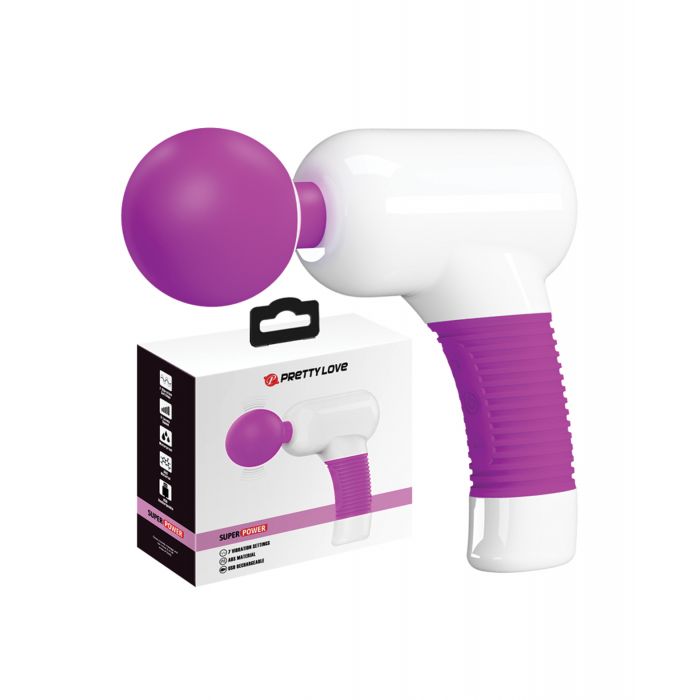 Pretty Love Super Power Fun Gun Massager - White/Fuchsia | Shop Lowest Prices at fonlove.shop