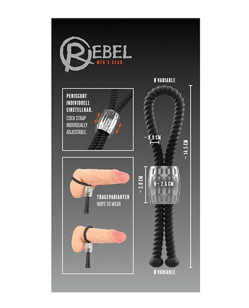 Rebel Heavy Rope Cock Lasso - Black | Shop Lowest Prices at fonlove.shop