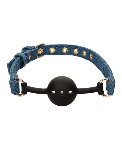 Ride 'Em Premium Denim Collection Ball Gag | Shop Lowest Prices at fonlove.shop