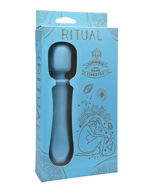 RITUAL Euphoria Rechargeable Silicone Wand Vibe - Blue | Shop Lowest Prices at fonlove.shop