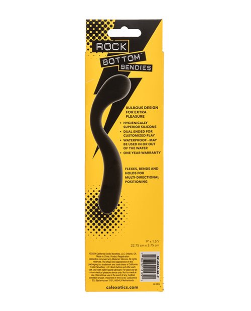 Rock Bottom Bendies Bendy Pleasure Dual Ended Anal Probe - Black | Shop Lowest Prices at fonlove.shop