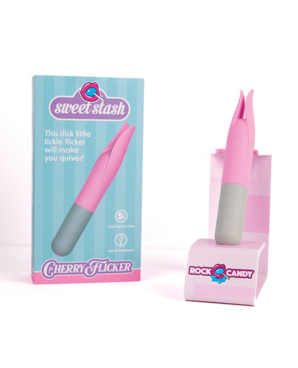 Rock Candy Cherry Flicker Clit Tickler - Pink/Grey | Shop Lowest Prices at fonlove.shop