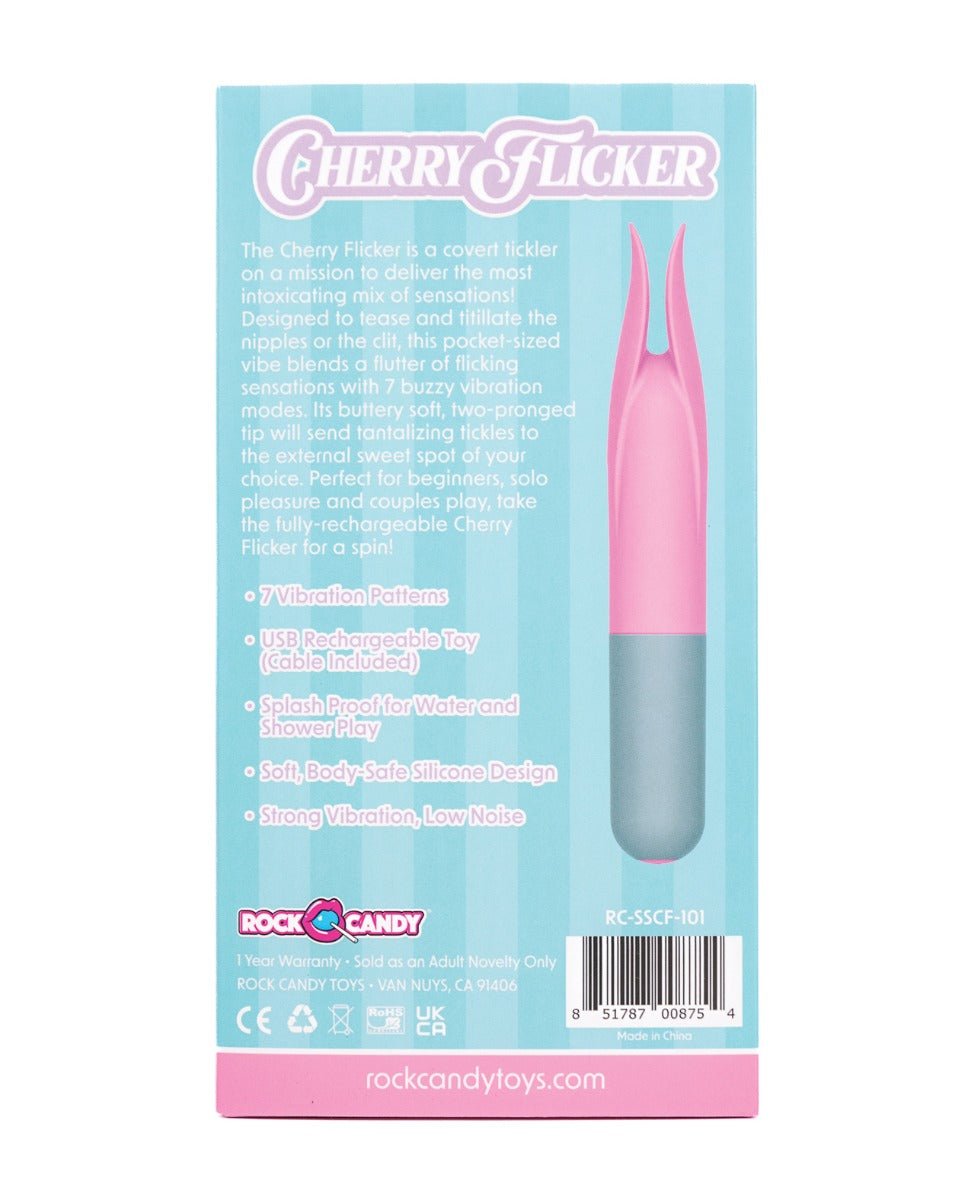Rock Candy Cherry Flicker Clit Tickler - Pink/Grey | Shop Lowest Prices at fonlove.shop