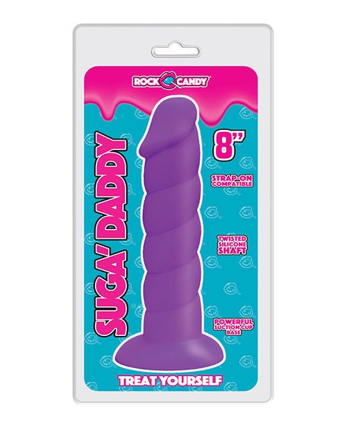 Rock Candy Suga Daddy 8" Silicone Dildo - Purple | Shop Lowest Prices at fonlove.shop
