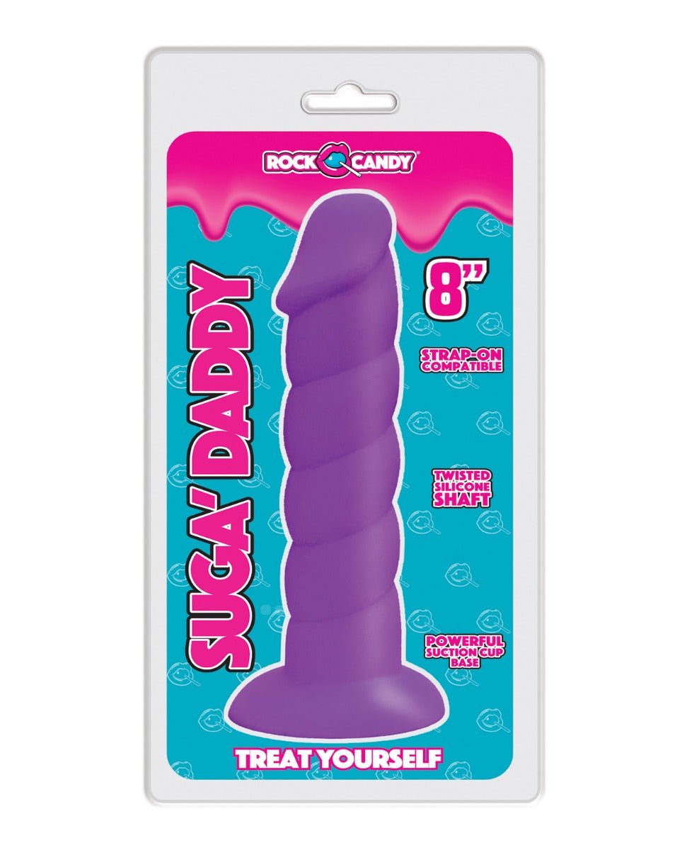 Rock Candy Suga Daddy 8" Silicone Dildo - Purple | Shop Lowest Prices at fonlove.shop