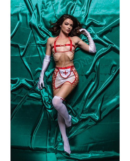 Role Play Naughty Nurse 5 Pc Set Red/white | Shop Lowest Prices at fonlove.shop