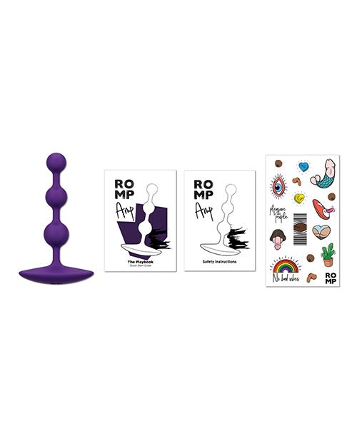 Romp Amp Flexible Anal Beads - Violet | Shop Lowest Prices at fonlove.shop