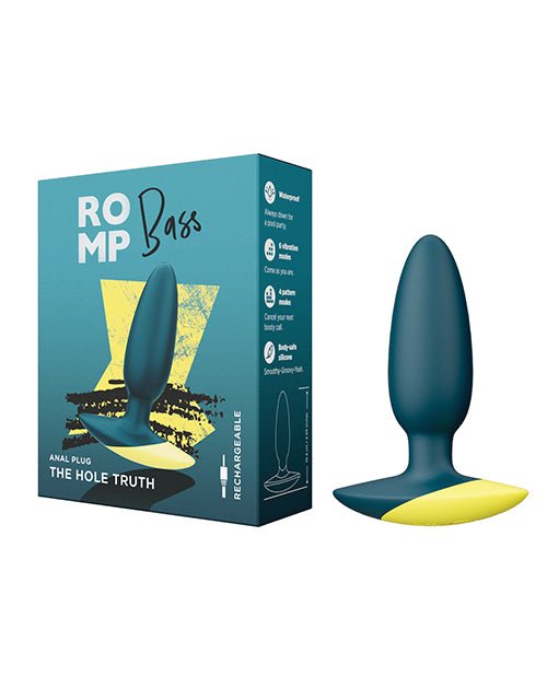 Romp Bass Vibrating Anal Plug - Teal | Shop Lowest Prices at fonlove.shop