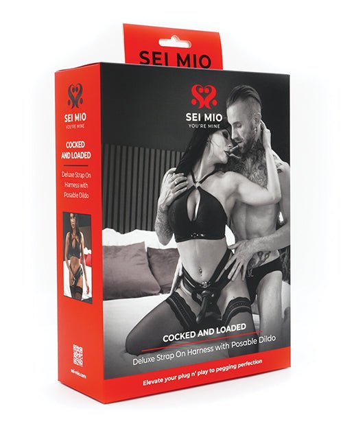 Sei Mio Cocked & Loaded Advanced Strap - On Harness & 6.5" Dildo - Black | Shop Lowest Prices at fonlove.shop