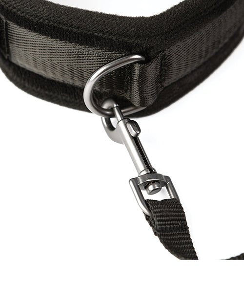 Sei Mio Take the Lead Padded Neck Collar & Leash - Black | Shop Lowest Prices at fonlove.shop