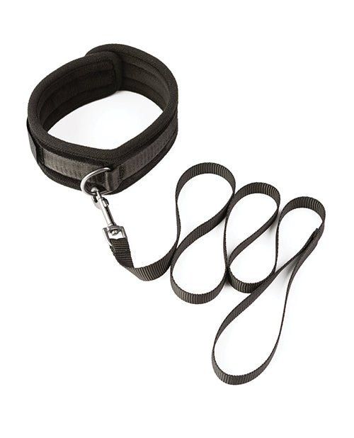 Sei Mio Take the Lead Padded Neck Collar & Leash - Black | Shop Lowest Prices at fonlove.shop