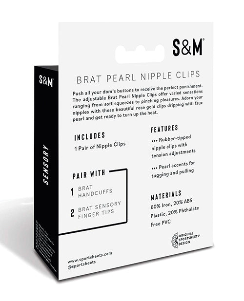 Sex & Mischief Brat Pearl Nipple Clips | Shop Lowest Prices at fonlove.shop
