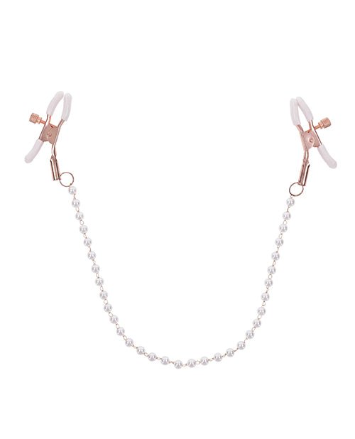 Sex & Mischief Peaches 'n CreaMe Pearl Nipple Clamps | Shop Lowest Prices at fonlove.shop