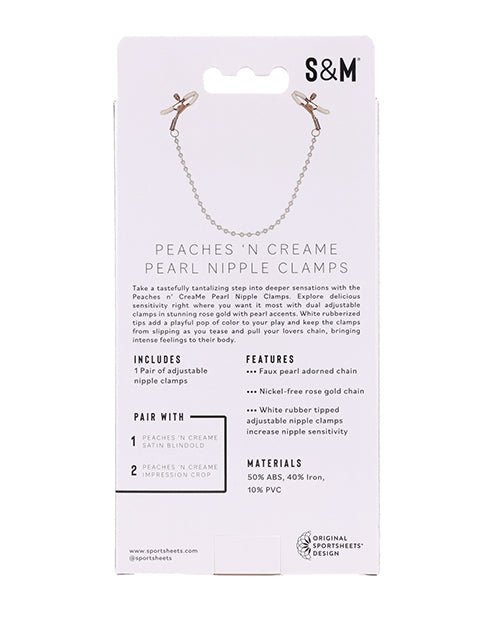 Sex & Mischief Peaches 'n CreaMe Pearl Nipple Clamps | Shop Lowest Prices at fonlove.shop