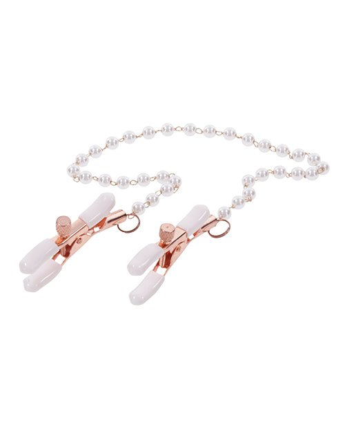 Sex & Mischief Peaches 'n CreaMe Pearl Nipple Clamps | Shop Lowest Prices at fonlove.shop