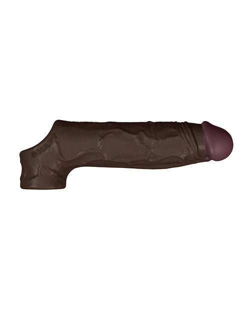 Shaft Flexskin Liquid Silicone 8.8" Vibrating Sheath - Mahogany | Shop Lowest Prices at fonlove.shop