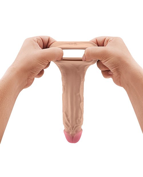 Shaft Flexskin Liquid Silicone 8.8" Vibrating Sheath - Pine | Shop Lowest Prices at fonlove.shop