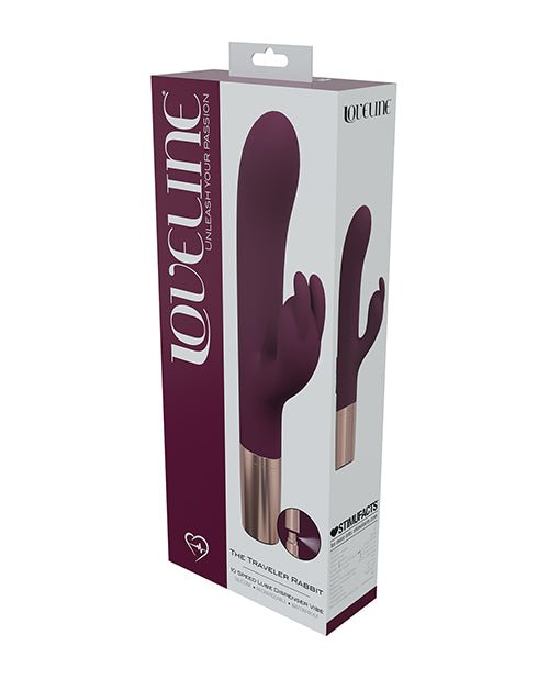 Shots Loveline Traveler Rabbit Vibrator - Burgundy | Shop Lowest Prices at fonlove.shop