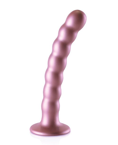 Shots Ouch 6.5" Beaded G - Spot Dildo - Rose Gold | Shop Lowest Prices at fonlove.shop