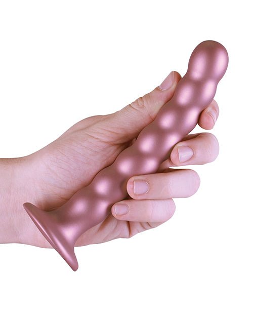 Shots Ouch 6.5" Beaded G - Spot Dildo - Rose Gold | Shop Lowest Prices at fonlove.shop