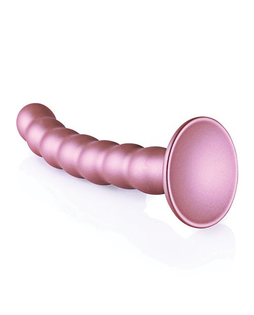 Shots Ouch 6.5" Beaded G - Spot Dildo - Rose Gold | Shop Lowest Prices at fonlove.shop