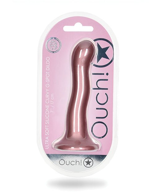 Shots Ouch 7" Curvy G - Spot Dildo - Rose Gold | Shop Lowest Prices at fonlove.shop