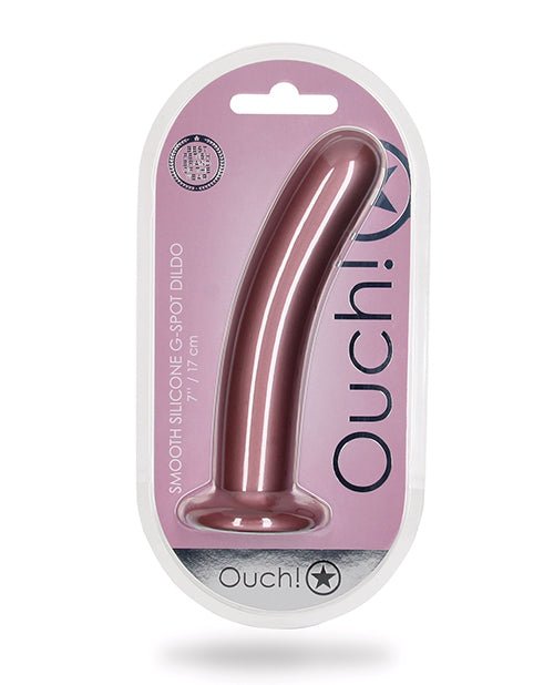 Shots Ouch 7" Smooth G - Spot Dildo - Rose Gold | Shop Lowest Prices at fonlove.shop