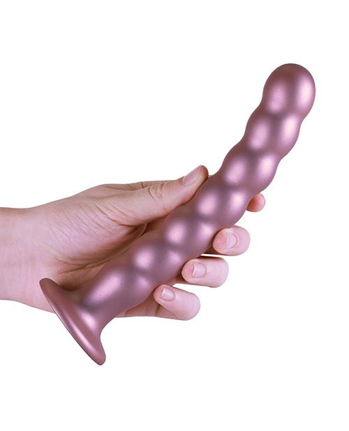 Shots Ouch 8" Beaded G - Spot Dildo - Rose Gold | Shop Lowest Prices at fonlove.shop