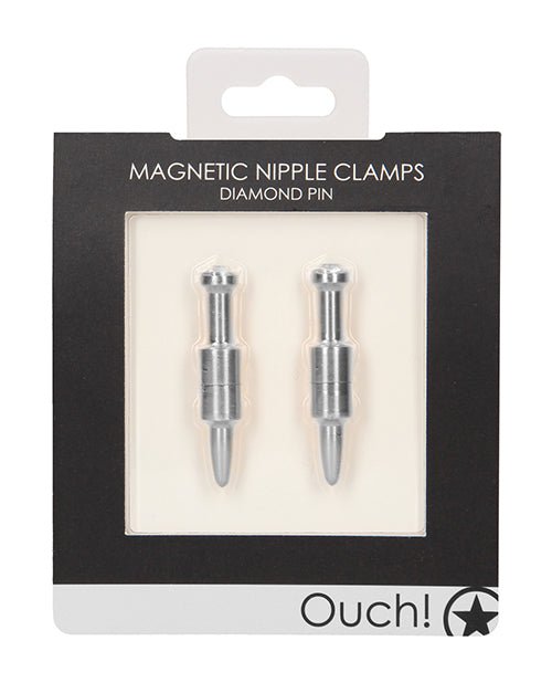 Shots Ouch Pin Magnetic Nipple Clamps - Silver | Shop Lowest Prices at fonlove.shop