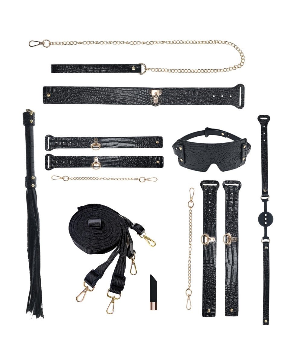 Shots Ouch! Rome Collection Bondage Kit w/Bag - Black | Shop Lowest Prices at fonlove.shop