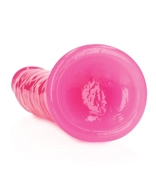 Shots RealRock 9" Slim Dildo Glow in the Dark - Neon Pink | Shop Lowest Prices at fonlove.shop
