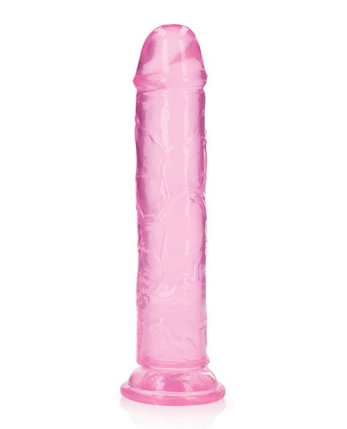 Shots RealRock Crystal Clear 9" Straight Dildo w/Suction Cup - Pink | Shop Lowest Prices at fonlove.shop