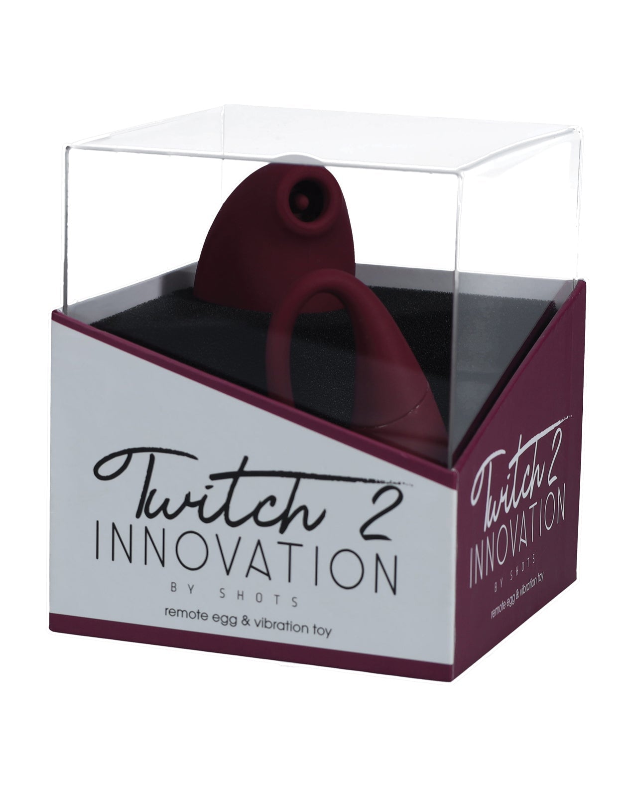 Shots Twitch 2 Vibrator w/Remote Control Vibrating Egg - Burgundy | Shop Lowest Prices at fonlove.shop