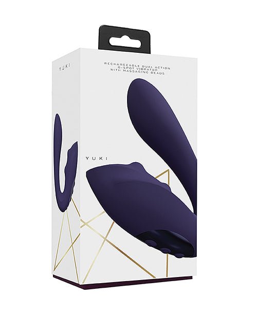 Shots Yuki Dual Action G - Spot Vibrator w/Massaging Beads - Purple | Shop Lowest Prices at fonlove.shop