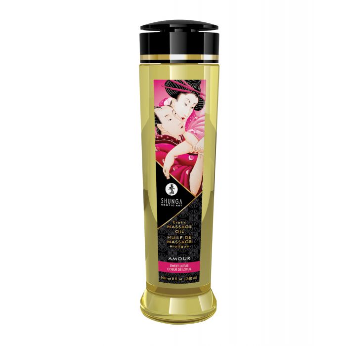 Shunga Massage Oil - 8 oz Sweet Lotus | Shop Lowest Prices at fonlove.shop