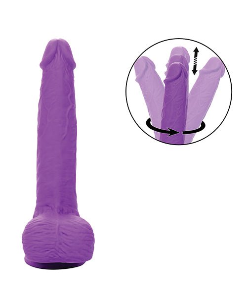 Silicone Studs Rechargeable Gyrating & Thrusting Vibrator - Purple | Shop Lowest Prices at fonlove.shop