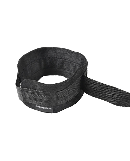 Sportsheets Velvet Noir Adjustable Hog Tie & Cuff Set - Black | Shop Lowest Prices at fonlove.shop