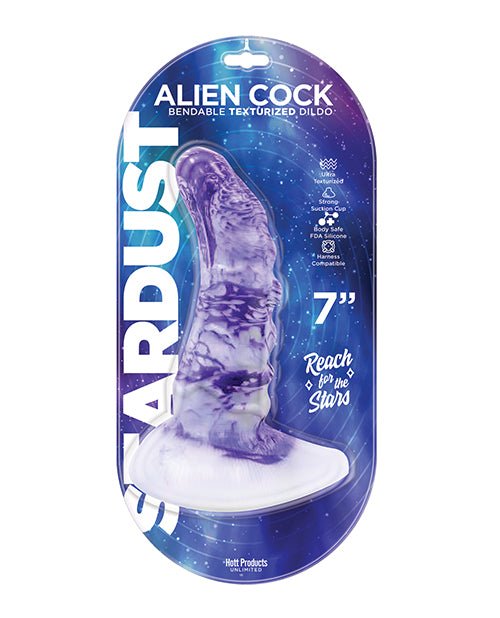 Stardust Alien Cock Silicone Textured Dildo - Purple | Shop Lowest Prices at fonlove.shop