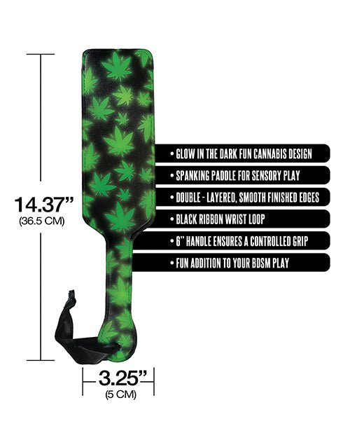 Stoner Vibes Glow in the Dark Paddle - Green | Shop Lowest Prices at fonlove.shop