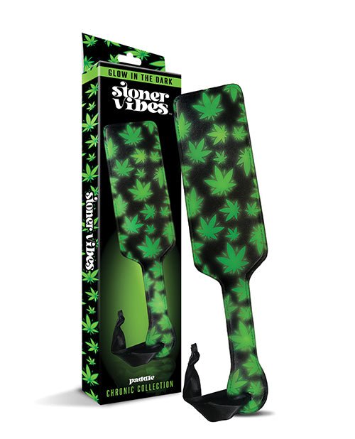 Stoner Vibes Glow in the Dark Paddle - Green | Shop Lowest Prices at fonlove.shop