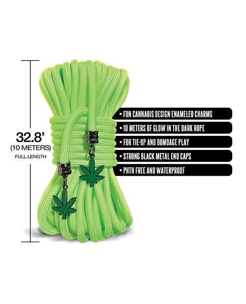 Stoner Vibes Glow in the Dark Rope - Green | Shop Lowest Prices at fonlove.shop