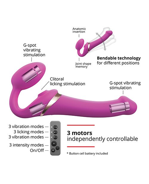 Strap On Me Multi Orgasm Bendable Strapless Strap On Large - Fuchsia | Shop Lowest Prices at fonlove.shop