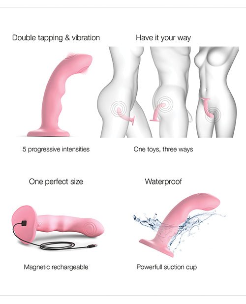 Strap on Me Tapping Dildo - Rose Coral | Shop Lowest Prices at fonlove.shop