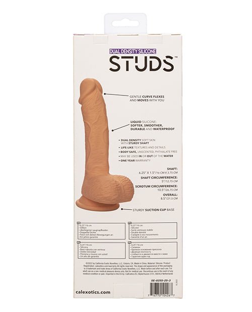 Studs Dual Density Silicone 6.25" Dildo - Ivory | Shop Lowest Prices at fonlove.shop