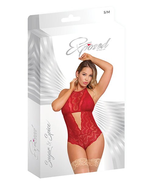 Sugar & Spice Teddy w/Snap Crotch Red L/XL | Shop Lowest Prices at fonlove.shop
